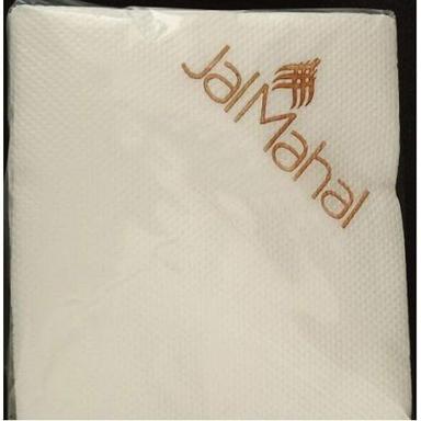 Virgin Paper Printed Napkin For Hotel Uses, Superior Quality, Soft Touch, White Color, Gsm : 15-18, Pack Contain : 75-80 Piece