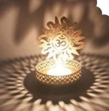 Polishing Religious Round Decorative Candle Holder