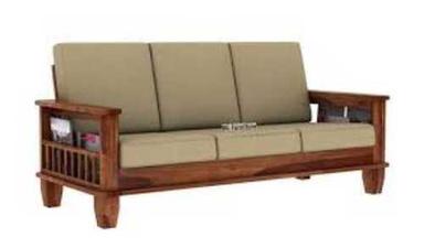 Any Color Three Seater Wooden Sofa