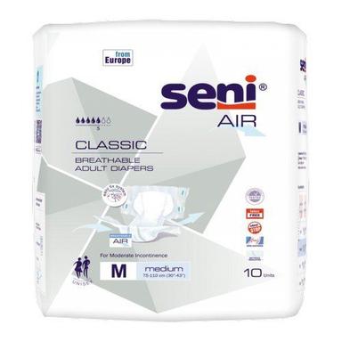 White Seni Air Classic Adult Diapers Medium