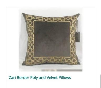 Zari Border Poly and Velvet Pillows