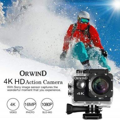Black Action Camera Sports Cam 16Mp Action Cam Hd Wifi