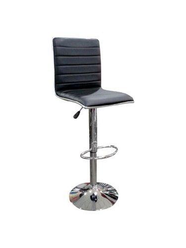 Easy To Clean Black Hard Chrome Adjustable Height Revolving Restaurant Bar Stool Chair