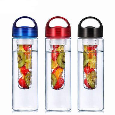 Plastic Precisely Made 200 Ml Capacity Multicolor Fruit Infusing Water Bottle