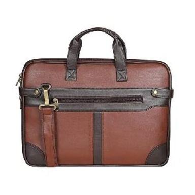 Dark Brown Designer Pu Leather Laptop Bag