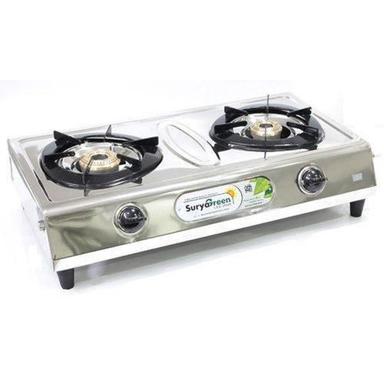2 Brass Burner Lpg Manual Gas Stove With Drip Tray Dimension(L*W*H): 655 X 345 X 100 Millimeter (Mm)