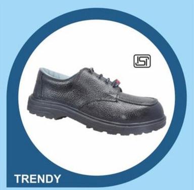 Industrial Black Pvc Sole Low Ankle Leather Safety Shoes Size: 5 To 11