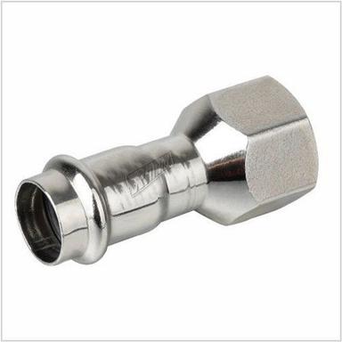 Silver Rhinox Stainless Steel Double Press Stainless Steel Female Thread Adapter Pipe Fittings