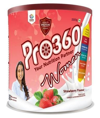 PRO360 महिलाओं के लिए प्रोटीन पाउडर स्ट्राबेरी फ्लेवर 250G शेल्फ लाइफ: 18 महीने 