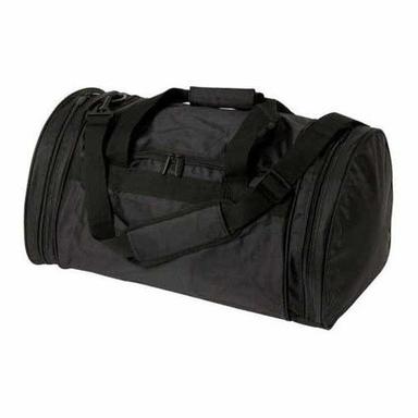 Black Sports Holdall Shoulder Bag With Adjustable Webbing Shoulder Strap