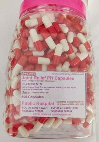 White And Red Joint Pain Ph Capsules 500 Caps Bottle