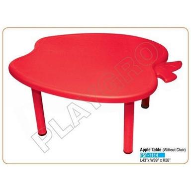 Red Apple Fruit Shape Kindergarten Play School Plastic Table Dimension(L*W*H): 43X39X20 Inch (In)