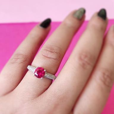 Tablets Red Cubic Zirconia Ring Jewelry