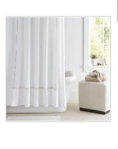 Shrink-Resistant Plain Design White Color Pvc Shower Curtain