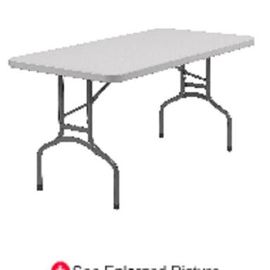 Gray Color Folded Plastic Table Outdoor Furniture