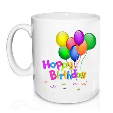 White Happy Birthday Theme Printed Gift Ceramic Coffee Mug