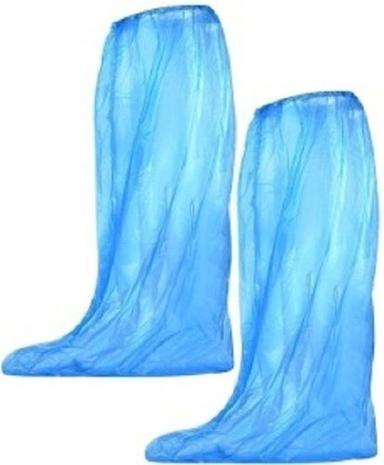 Sky Blue Full Length Non Woven Plain Safety Shoe Cover