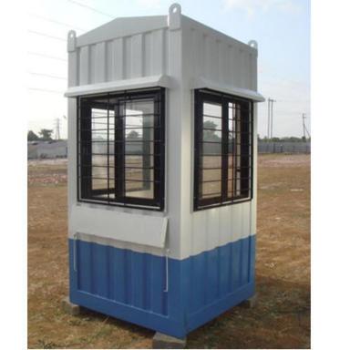 Blue And White Aluminium Alloy Plastic With Glass Window Type Stainless Steel Security Cabins