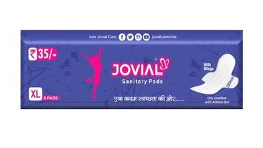  Jovial Care सैनिटरी पैड Xl (6 पैड) अब्सोर्बेंसी: 80+ मिलिलिटर (Ml) 