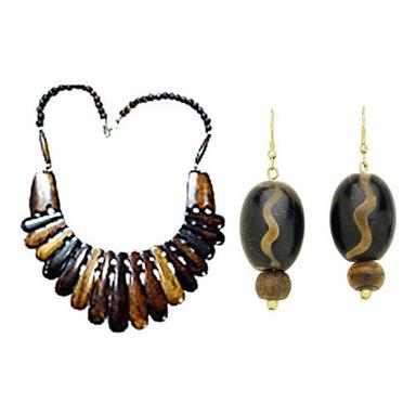 Horn Necklace And Earring Set