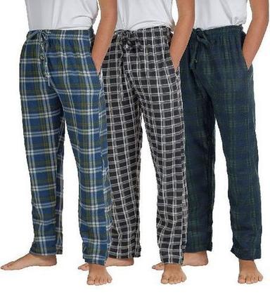 No Fade  Daily Wear Multi Color Regular Fit Full Length Skin Friendly Wrinkle Resistant Highly Comfortable Mens Cotton Checked Pajama