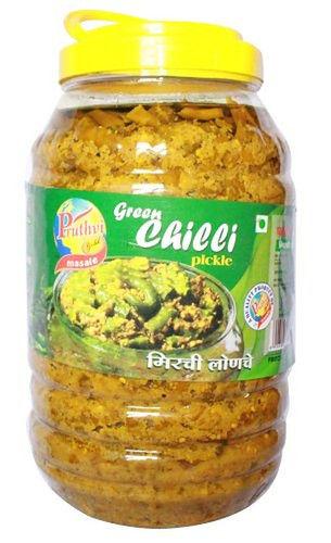 Delicious Taste Green Chilli Pickle In Plastic Jar With Size 200 Gm, 500 Gm, 1 Kg, 5Kg