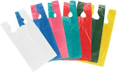 Disposable Plain Multicolor W Cut Plastic Retail Shopping Carry Bags