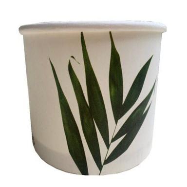 Round Shaped Printed Pattern White Color Eco Friendly Disposable Paper Food Storage Container