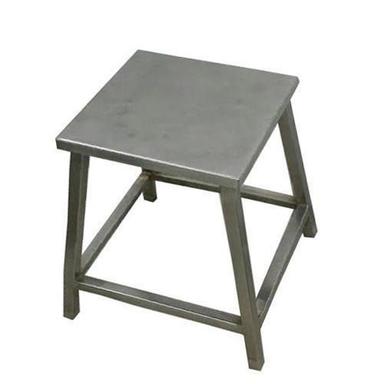 Silver Color Square Shaped Stainless Steel Hospital Use All Purpose Stool Design: One Piece