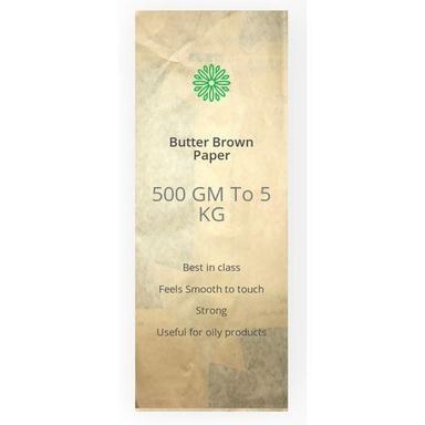 Recyclable Butter Brown Paper Made Eco Friendly Printed Pattern Food Packaging Paper Pouch