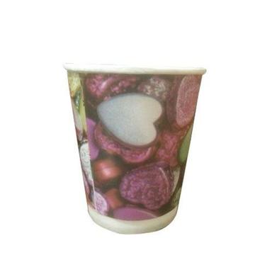Multicolor Disposable Non Toxic Printed 100 Ml Cold Beverage Drink Paper Glass For Party Hotel