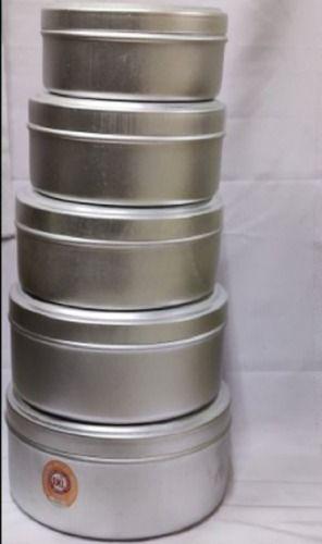  फूड स्टोरेज में इस्तेमाल होने वाला राउंड शेप सिल्वर एल्युमिनियम डब्बा ऊंचाई: 50-96 मिलीमीटर (एमएम) 