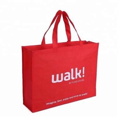 Reusable Red Printed Flexible Loop Handle Pp Non Woven Fabric Grocery Shopping Bag Bag Size: Subject To Availability Or Order