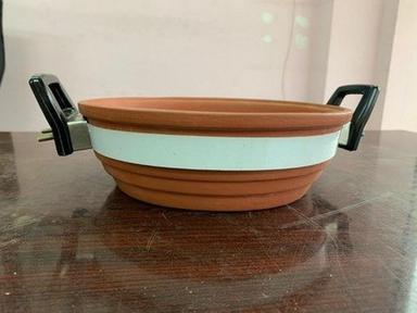 Brown 1-5 Liter Terracotta Clay Cooking Kadai Handi Pots With Glass Clay Lid