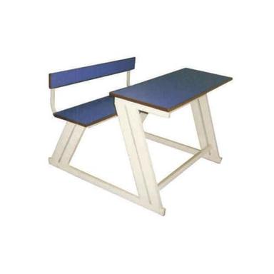  टिकाऊ लकड़ी का बना नीला और सफेद दो सीटर प्ले स्कूल किड्स क्लासरूम डेस्क 
