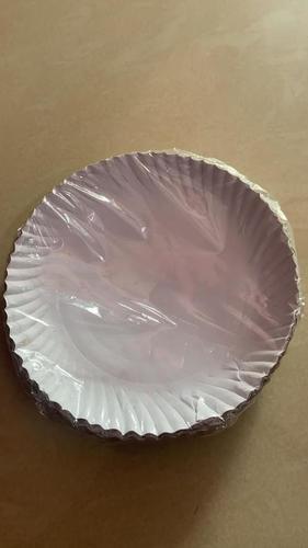Use And Throw Round Shape White 10 Inch Disposable Paper Plates For Snacks Serving