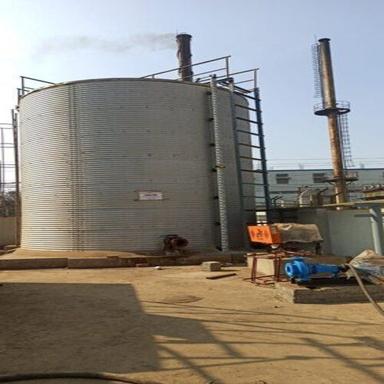 Silver Tata Steel Made Round Cylindrical Shape 5000 To 250000 Liter Fire Water Storage Tank