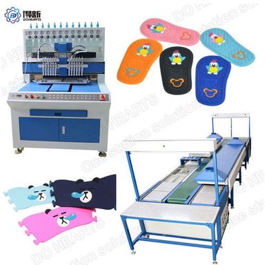 White And Blue Automatic Type Heavy Duty Industrial Soft Pvc Rubber Shoe Sole Production Line