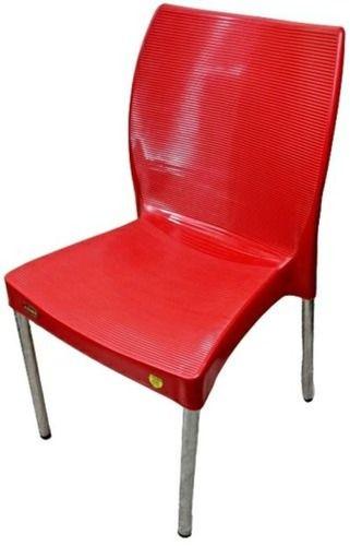 Eco-Friendly Comfortable Red Nova Steel Legs Plastic Chair Without Hand Rest