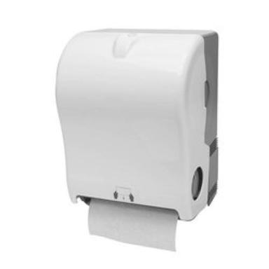 White Rectangular Wall Mounted Good Strength Hrt Hand Towel Roll Dispenser Size: 31.75Cm X 40.57Cm X 25.70 Cm