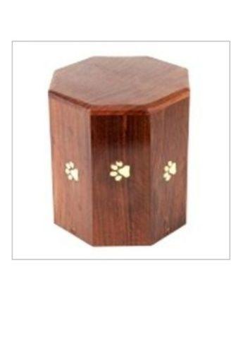 Wood Durable Plain Pattern Polished Finished Brown Natural Pet Caskets And Urns For Office Usage