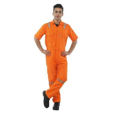 S-Xl Size Single Piece Half Sleeves Cotton Mens Workwear Coverall With Reflective Strip Age Group: Adult