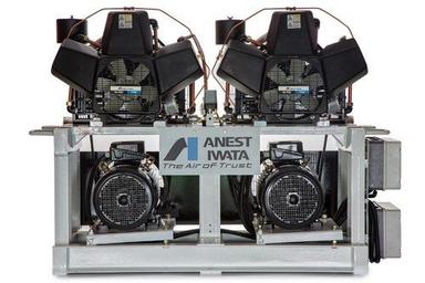 Anest Iwata 30 HP Air Cooled Oil Free Reciprocating Duplex Air Compressor
