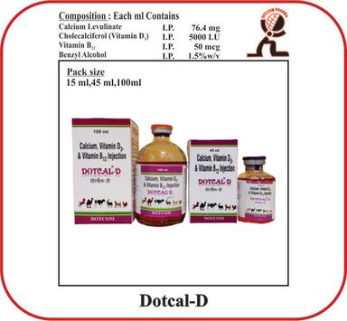 15 Ml Calcium Levulinate Ip 76.4 Mg Injection For Animals Ingredients: Solution Compound