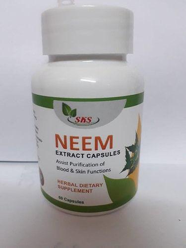 Neem Capsules 500Mg With 60 Capsules Packing With 24 Months Shelf Life Age Group: For Adults
