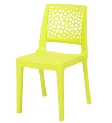 Durable Modern Non Foldable Yellow Color Low Back Plastic Nexus Chair Without Armrest For Home