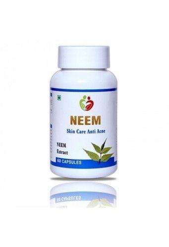 100% Herbal Anti-Parasitic Neem (Azadirachta Indica) Capsules For Acne, Pimples Cool & Dry Place