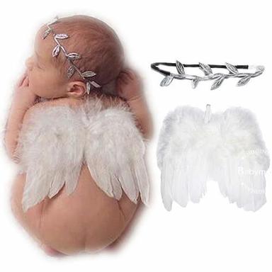 Plain White Feather Wings Babymoon Photography Shoot Props Costumes