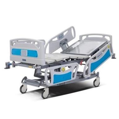 White And Blue Stainless Steel Adjustable Hospital Critical Care Bed For Patients