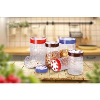 600-2200 Ml Capacity Round Transparent Virgin Pet Plastic Food/Snack Storage Jars Hardness: Rigid